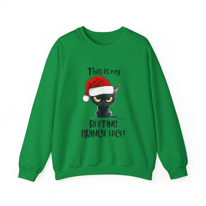 Resting Grinch Face Women's Crewneck Sweatshirt