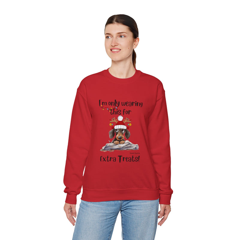 Dachshund Extra Treats! Women's Crewneck Sweatshirt