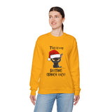 Resting Grinch Face Women's Crewneck Sweatshirt