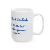 "Thanks for the Advice" Ceramic Coffee Cup, Left-Handed (11oz, 15oz)