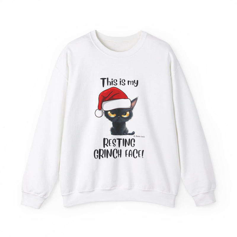 Resting Grinch Face Women's Crewneck Sweatshirt