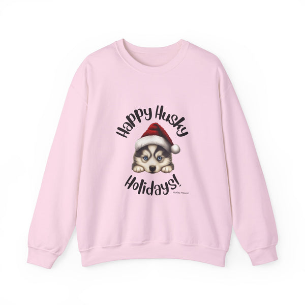 Happy Husky Holidays Women's Crewneck Sweatshirt