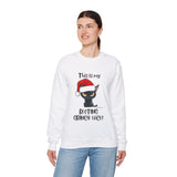 Resting Grinch Face Women's Crewneck Sweatshirt