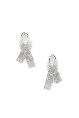 Cancer Awareness Bow Earring