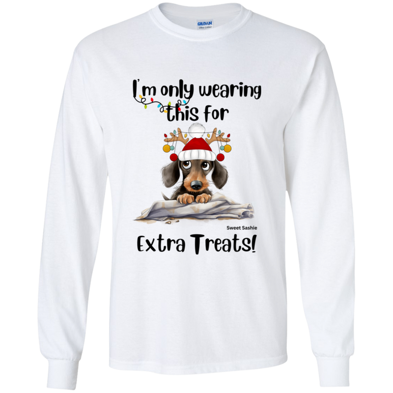 Dachshund Extra Treats! Kid's 100% Cotton Long Sleeve T-Shirt