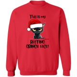 Resting Grinch Face Men's Pullover Sweatshirt