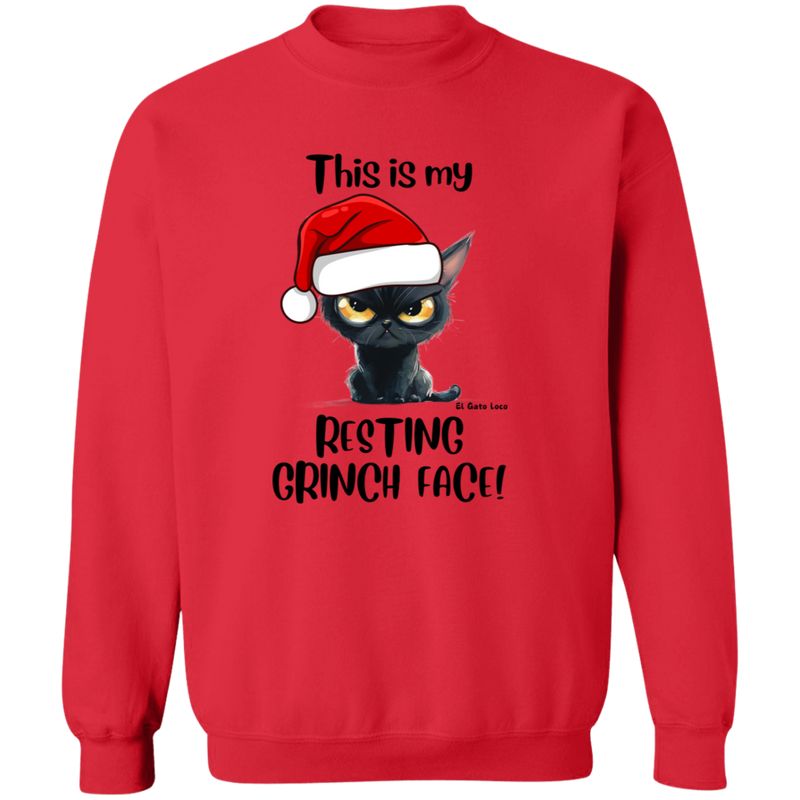 Resting Grinch Face Men's Pullover Sweatshirt