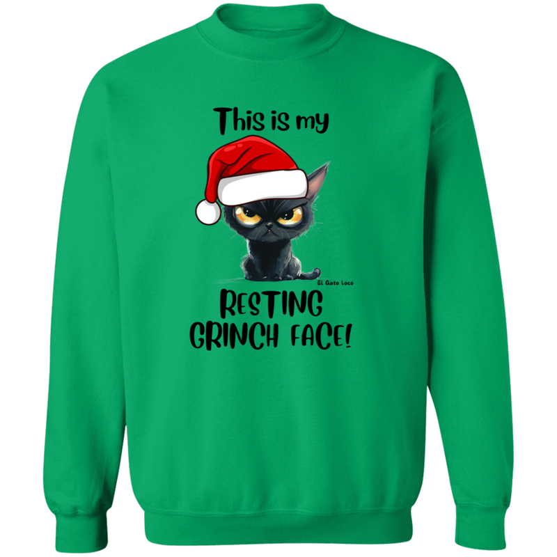 Resting Grinch Face Men's Pullover Sweatshirt