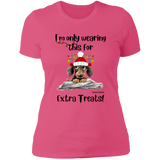 Dachshund Extra Treats! Women's 100% Cotton Slim Fit T-Shirt