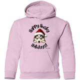 Happy Husky Holidays Kid's Pullover Hoodie