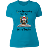 Dachshund Extra Treats! Women's 100% Cotton Slim Fit T-Shirt