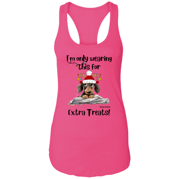 Dachshund Extra Treats! Women's Racerback Tank