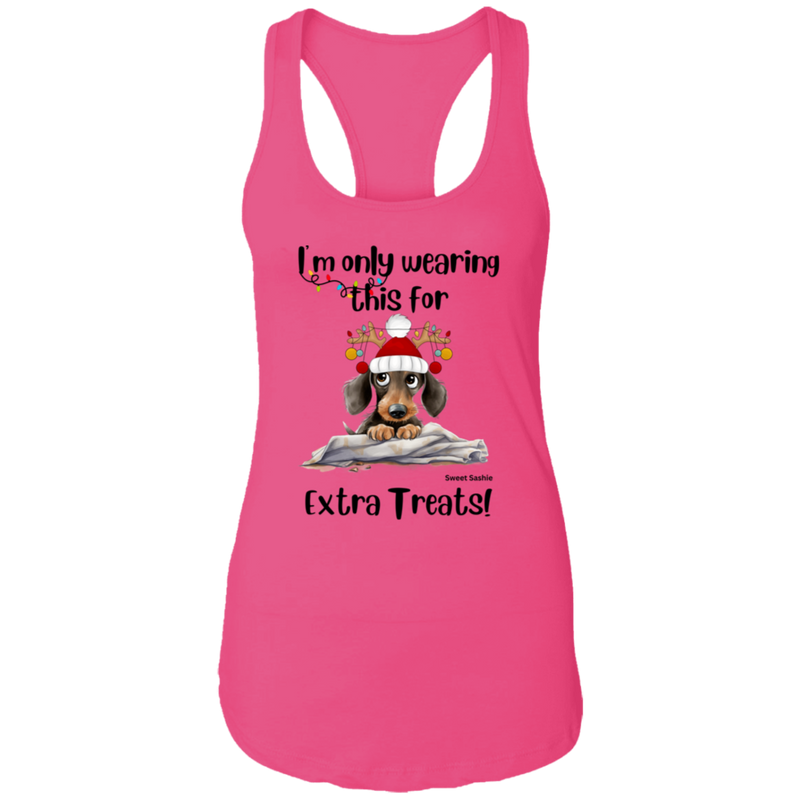 Dachshund Extra Treats! Women's Racerback Tank