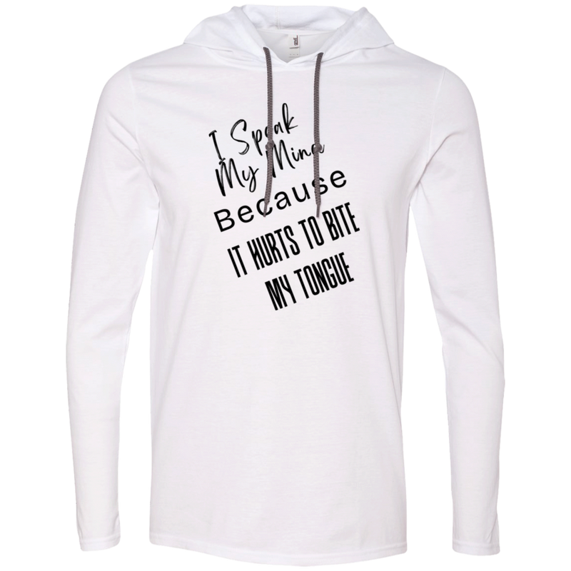 I Speak My Mind... Men's 100% Cotton Gildan Long Sleeve T-Shirt Hoodie