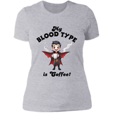 My Blood Type is Coffee! Women's 100% Cotton Slim Fit T-Shirt