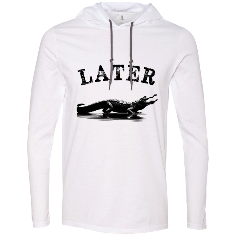 Later, Gator Men's 100% Cotton Gildan Long Sleeve T-Shirt Hoodie