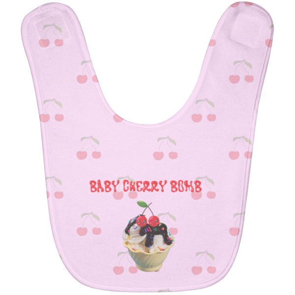 "Cherry Bomb" Baby Bib