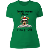 Dachshund Extra Treats! Women's 100% Cotton Slim Fit T-Shirt