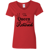 The Queen has Retired Women's 100% Cotton V-Neck T-Shirt