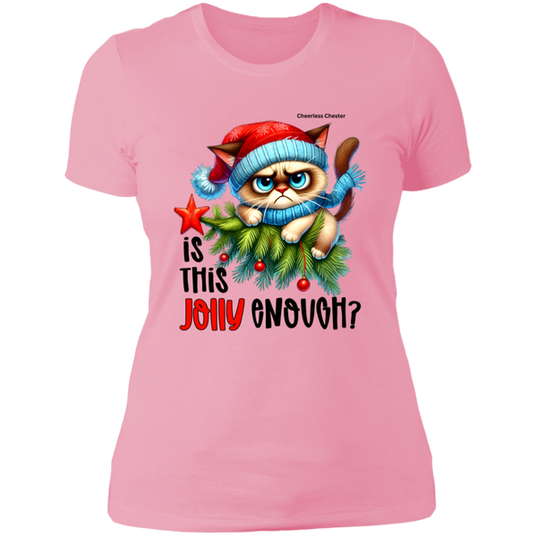 Is This Jolly Enough? Women's 100% Cotton Slim FitT-Shirt