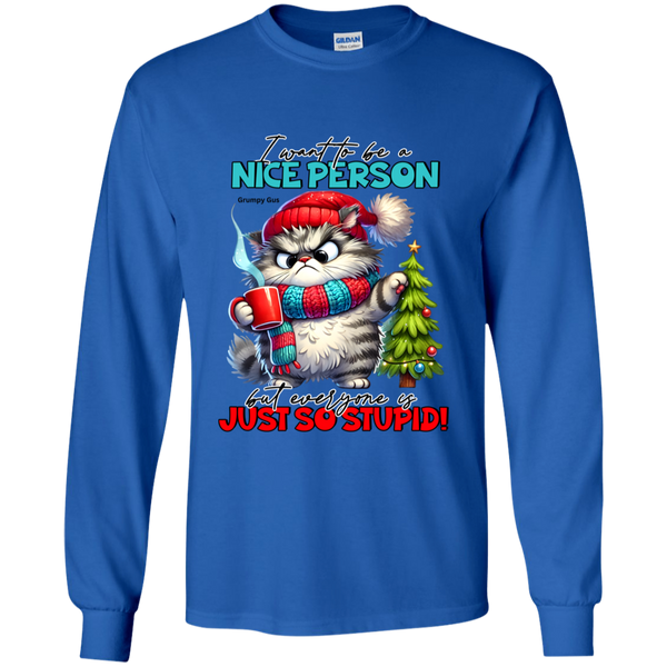 I Want To Be A Nice Person Kid's 100% Cotton Long Sleeve T-Shirt