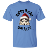 Happy Husky Holidays Kid's 100% Cotton T-Shirt