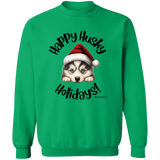 Happy Husky Holidays Men's Pullover Sweatshirt