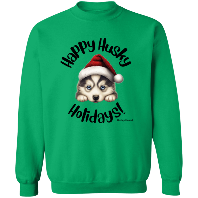 Happy Husky Holidays Men's Pullover Sweatshirt