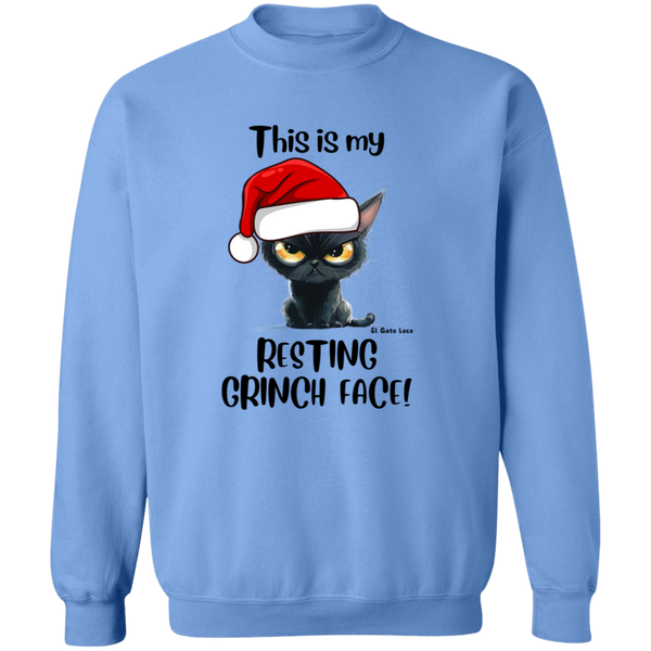 Resting Grinch Face Men's Pullover Sweatshirt