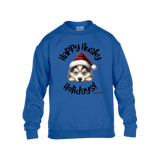 Happy Husky Holidays Gildan Kid's Sweatshirt