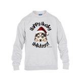 Happy Husky Holidays Gildan Kid's Sweatshirt