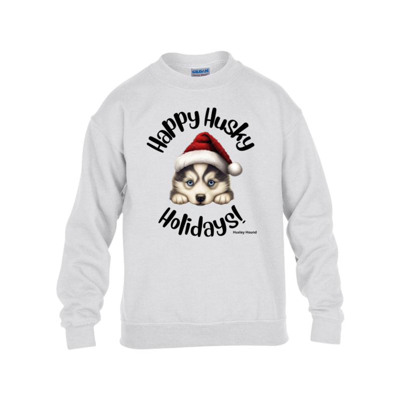 Happy Husky Holidays Gildan Kid's Sweatshirt