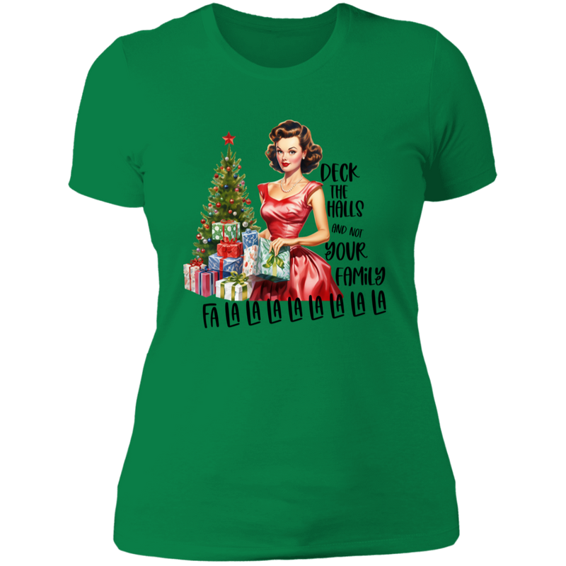 Deck the Halls... Women's 100% Cotton Slim Fit T-Shirt