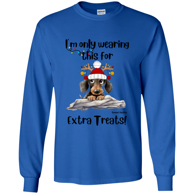 Dachshund Extra Treats! Kid's 100% Cotton Long Sleeve T-Shirt