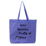 Some Groceries, Mostly Wine Liberty Bags Melody Large Tote