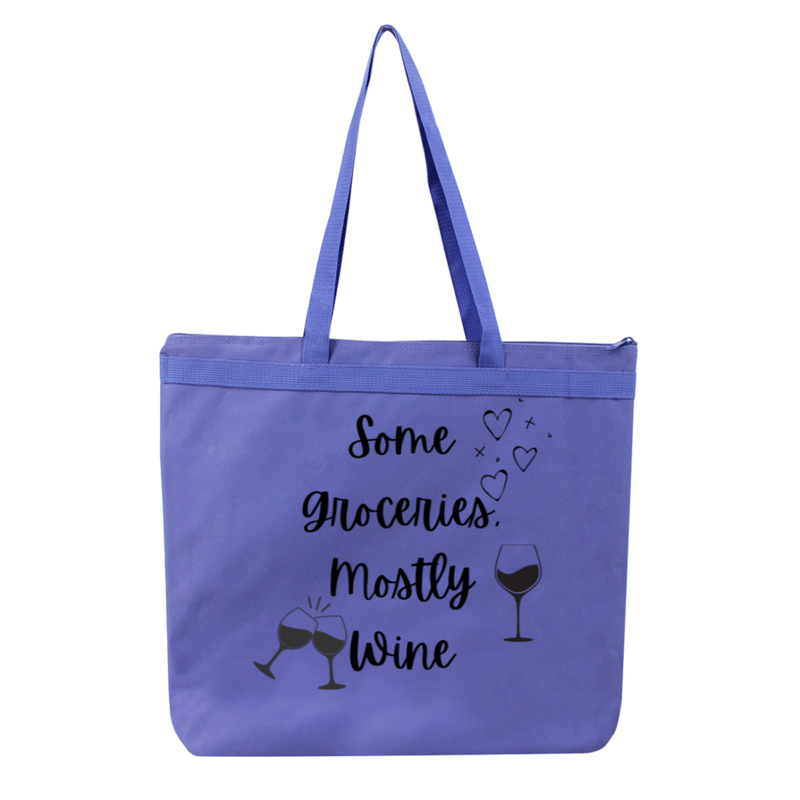 Some Groceries, Mostly Wine Liberty Bags Melody Large Tote