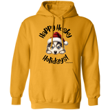 Happy Husky Holidays Women's Pullover Hoodie