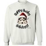 Happy Husky Holidays Men's Pullover Sweatshirt