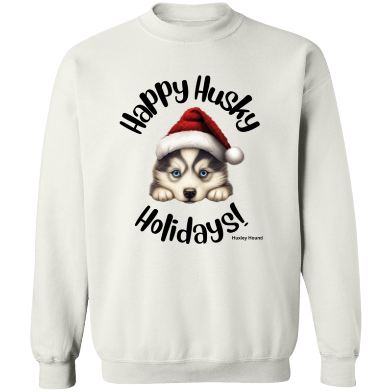 Happy Husky Holidays Men's Pullover Sweatshirt