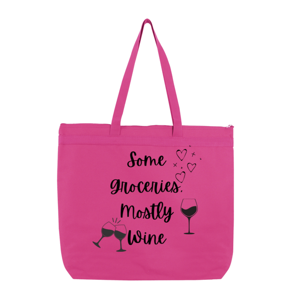 Some Groceries, Mostly Wine Liberty Bags Melody Large Tote