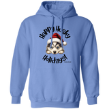 Happy Husky Holidays Men's Pullover Hoodie