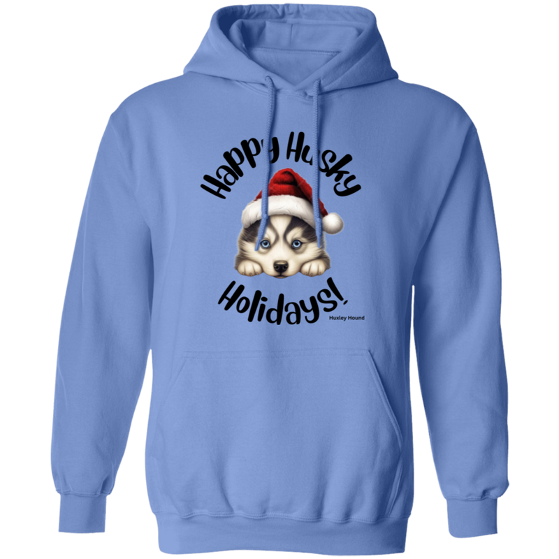 Happy Husky Holidays Men's Pullover Hoodie