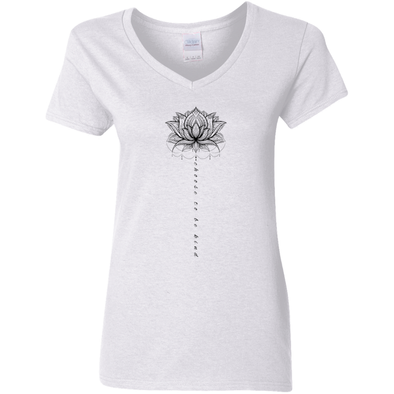 Choose to be kind Women's 100% Cotton V-Neck T-Shirt