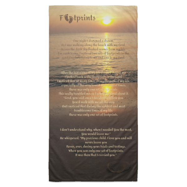 "Footprints in the Sand" Beach Towel - 35x70