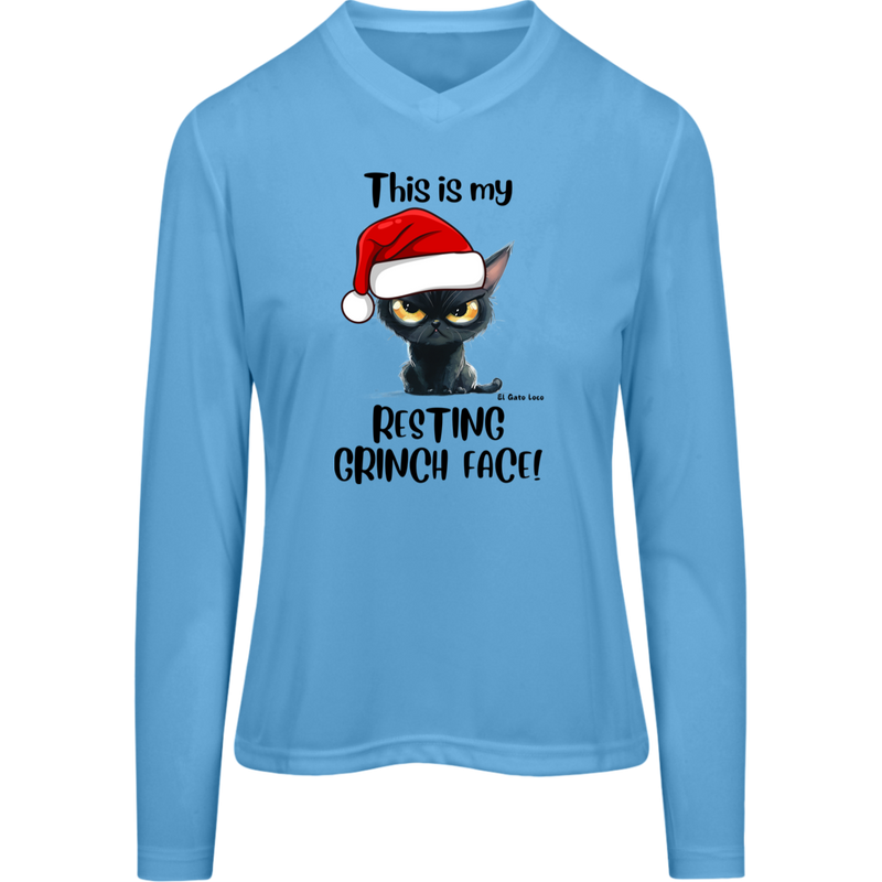 Resting Grinch Face Women's Zone Long Sleeve Tee