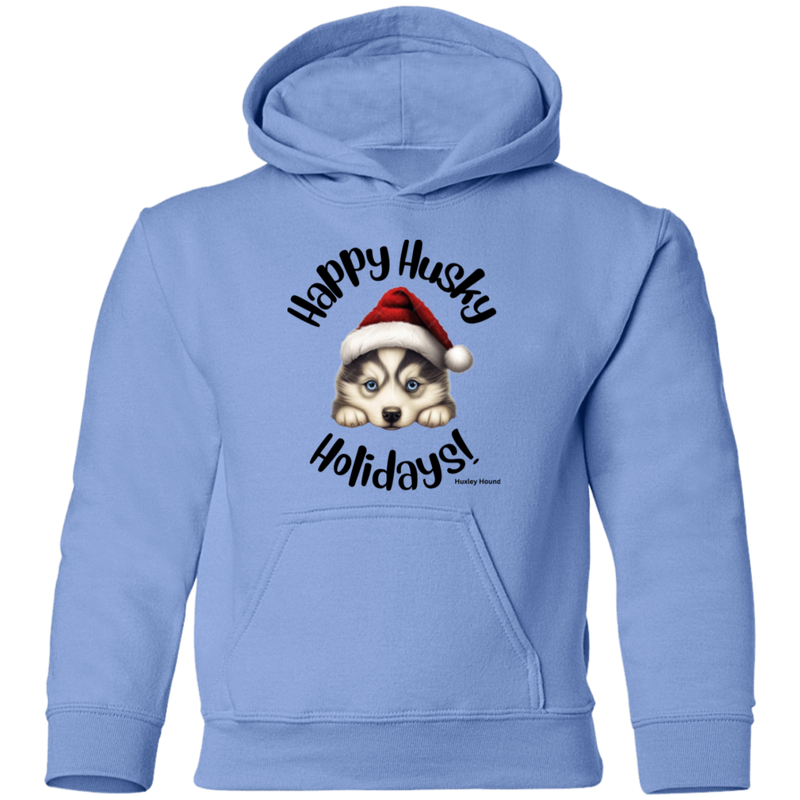 Happy Husky Holidays Kid's Pullover Hoodie