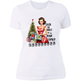 Deck the Halls... Women's 100% Cotton Slim Fit T-Shirt