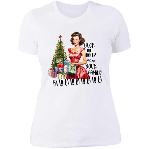 Deck the Halls... Women's 100% Cotton Slim Fit T-Shirt