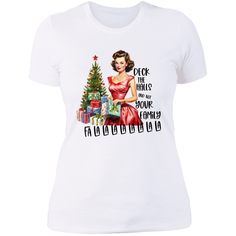 Deck the Halls... Women's 100% Cotton Slim Fit T-Shirt