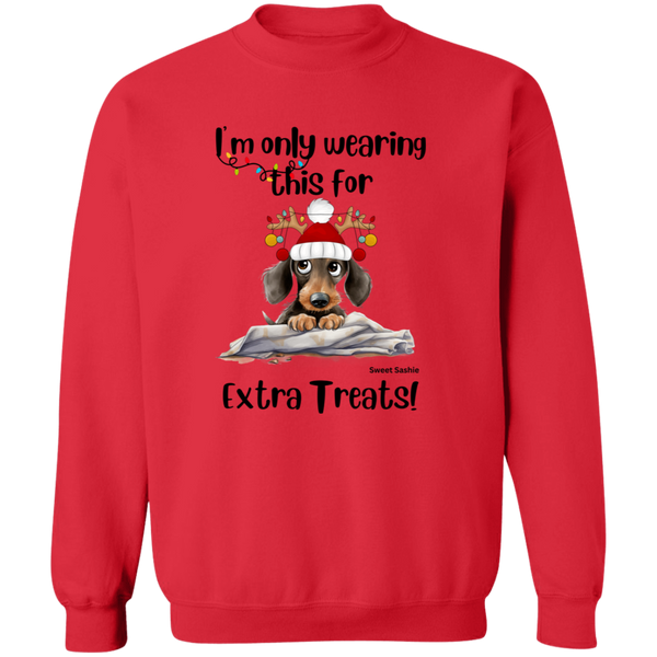 Dachshund Extra Treats! Men's Crewneck Pullover Sweatshirt